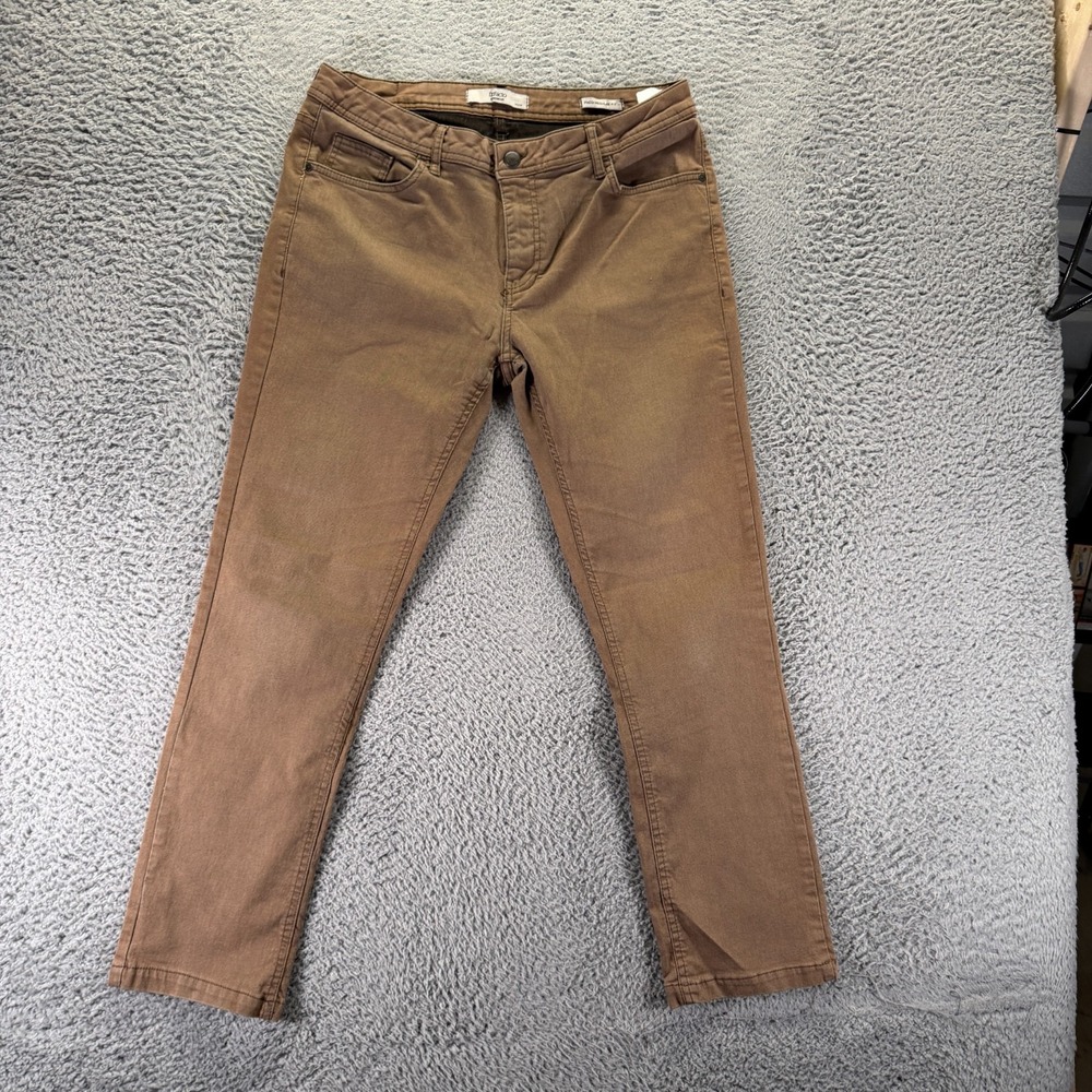 DeFacto Paco Jeans Men 34x34 Brown Cotton Denim Straight Travel Workwear Stretch